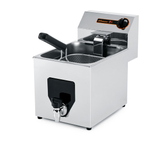 Fritéza Fiamma FF-10 NV 8l s výpustí, 230V elektrická, INOX