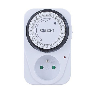 Solight DT02 Časový spínač mechanický, týdenní, interval 2h, vypínač, 230V max. 3500W
