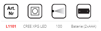 L1101 svitilna CREE XPG LED DEDRA 100lm