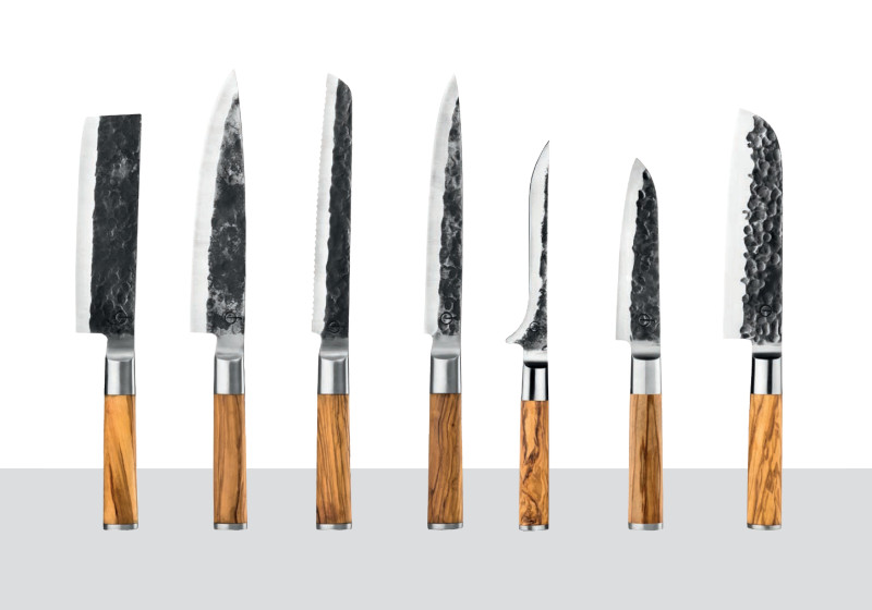 Rucne kovane noze z Japonksa Forged Sada Olive