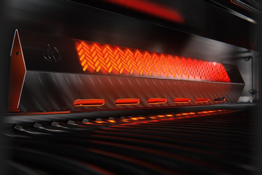 Zadní infra hořák