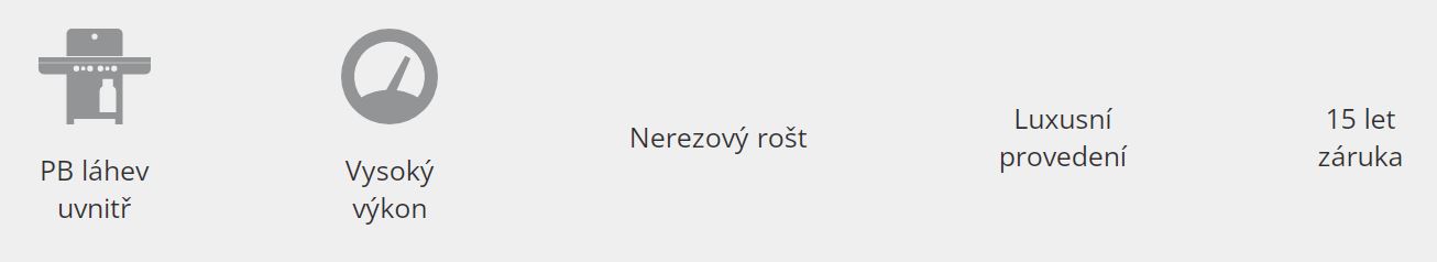 Napoleon gril Rogue SE Phantom výhody