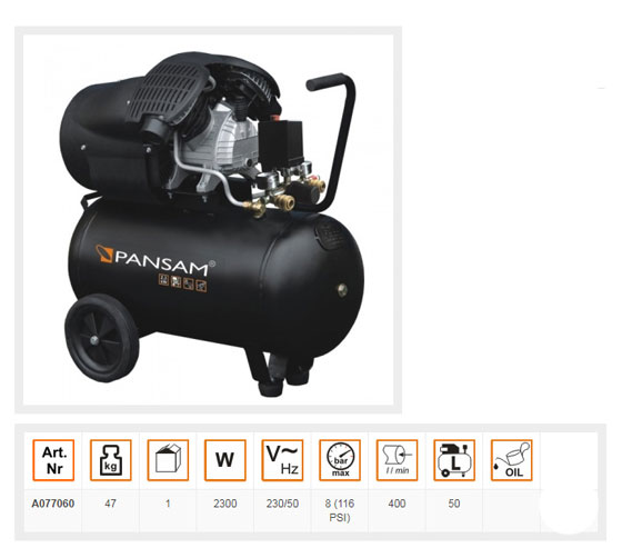 A077060 Pansam kompresor 2300W