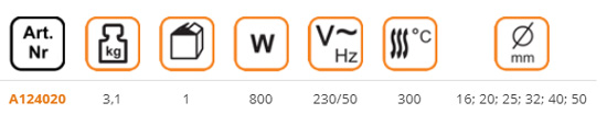 Pansam Dedra A124020 Svářečka PPR trubek - technické parametry