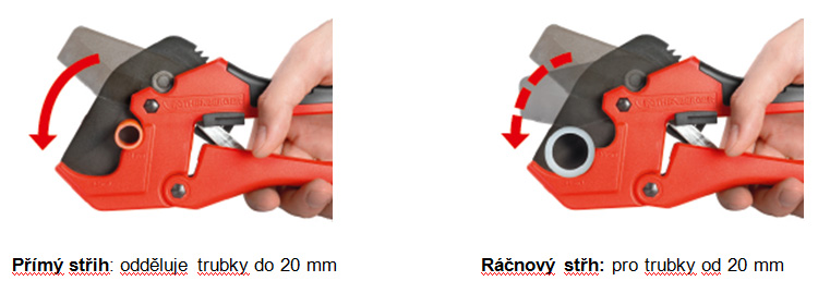 Rothenberger Rocut Twin Cut 42 nůžky na plastové trubky - střih