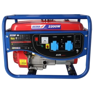 Dedra elektrocentrála 2,2/2KW, 230V/12V DEGB2510, AVR, benzínová, ruční start