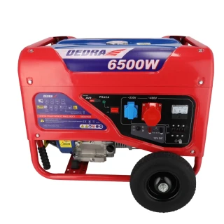 Dedra elektrocentrála 6,5/6KW AVR, 1x230V, 1x400V, 12V DEGB7503K, benzínová, ruční start